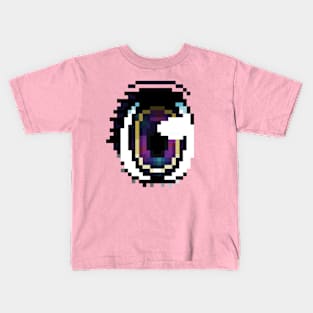 FADED PIXEL ANIME EYE Kids T-Shirt